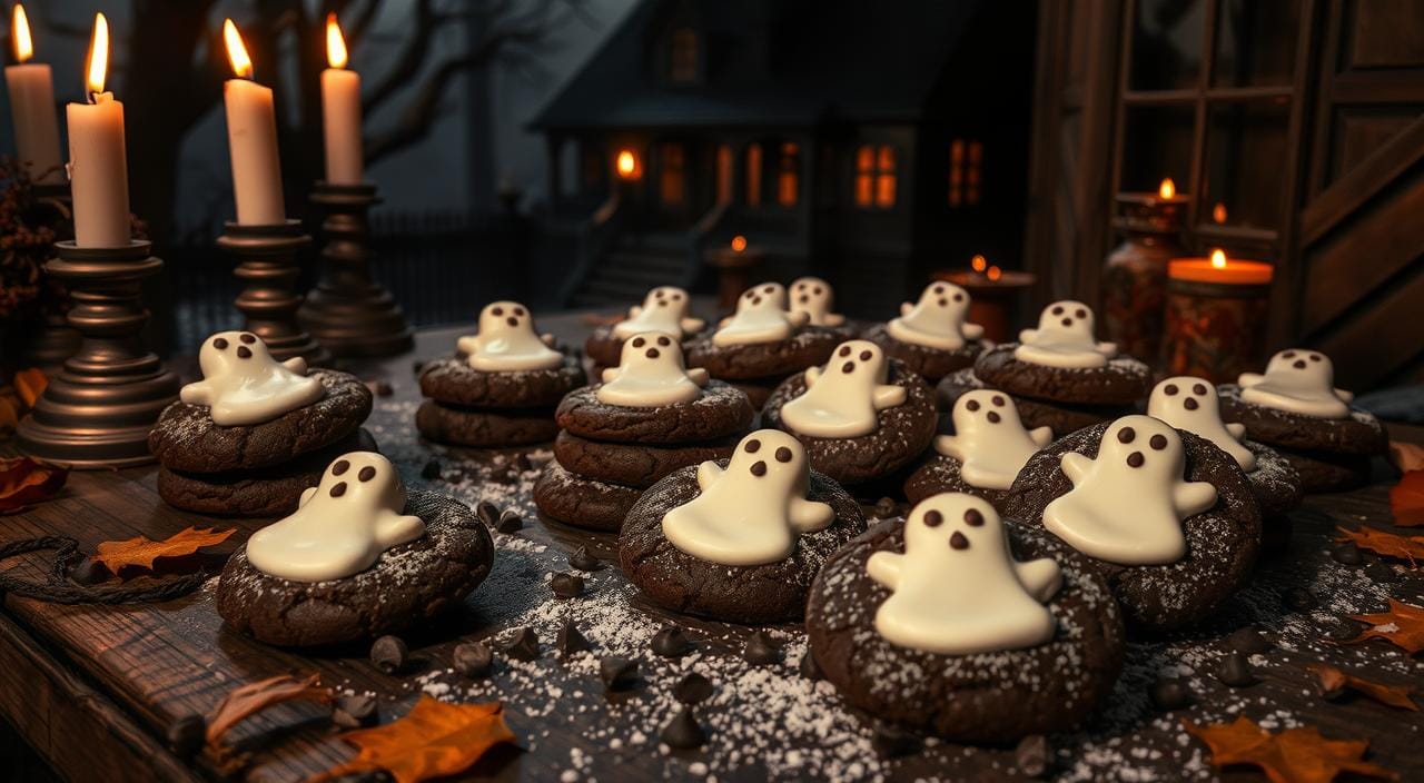 Spooky Double Chocolate Cookies