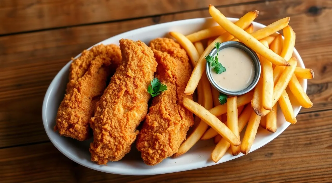 chicken tenders and fries