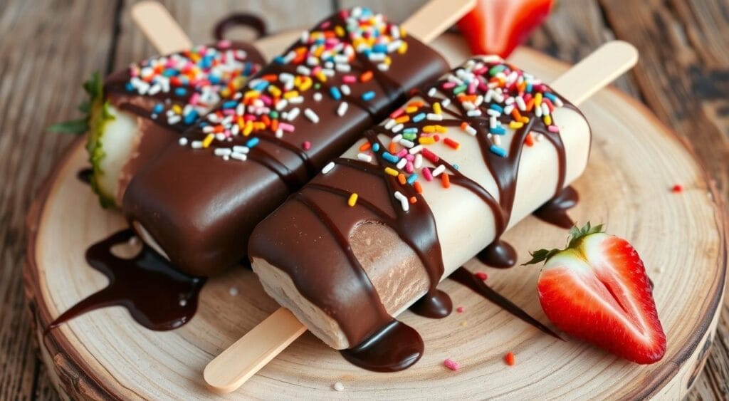 chocolate-dipped ice cream bars