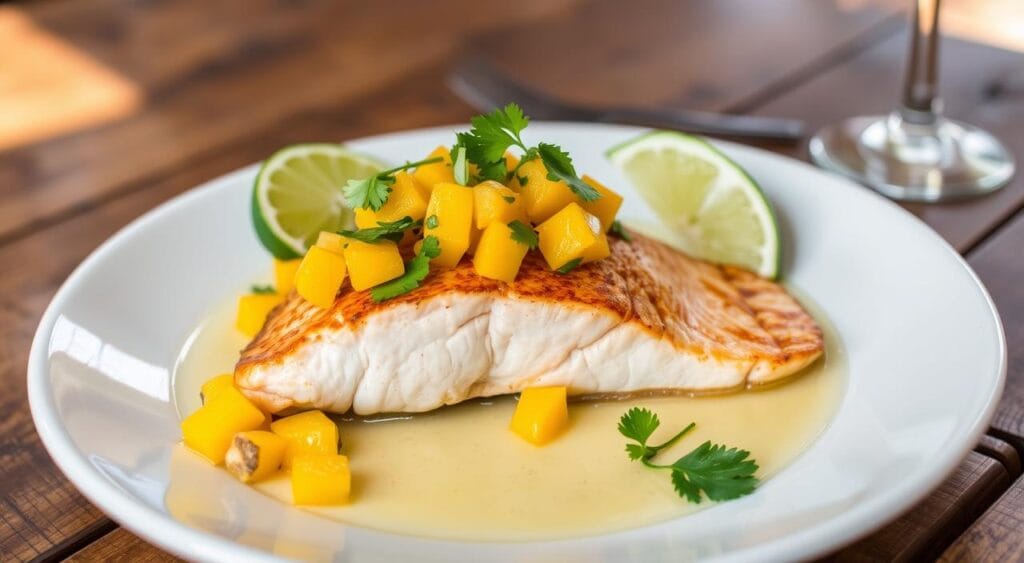 salmon with mango salsa