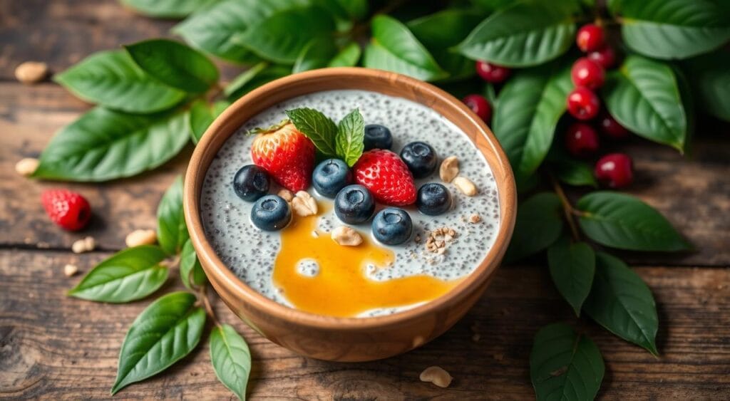 fiber-rich chia pudding