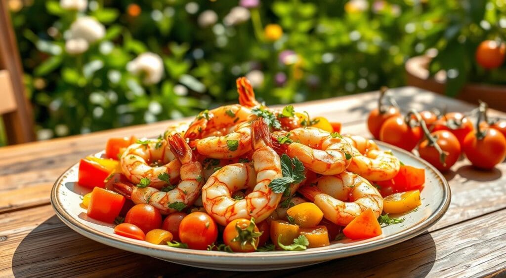 summery shrimp dish